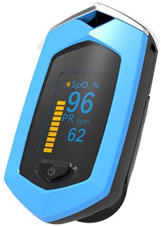 40 # Nail Oximeter/Oplaadbare Usb Oplaadbare Finger Pulse-Oximeter Hartslag Spo2 Bloed Zuurstof Meter Sensor blauw