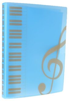 40 Pagina 'S A4 Size Piano Muziek Score Vel Document Bestand Map Organizer Blauw