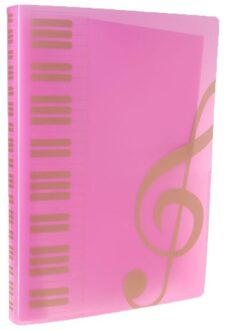 40 Pagina 'S A4 Size Piano Muziek Score Vel Document Bestand Map Organizer Roze