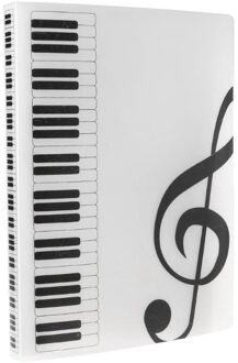 40 Pagina 'S A4 Size Piano Muziek Score Vel Document Bestand Map Organizer wit