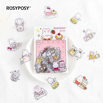 40 Pcs/bag Cute Explosion Series Decorative Kawaii Rabbit Pattern Pet Stickers Scrapbooking DIY Diary Album Stick Lable
