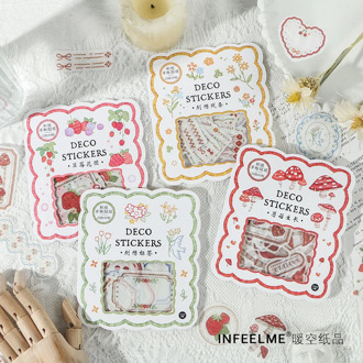 40 pcs/bag Strawberry Garden Series Journal Decorative Stickers Scrapbooking Stick Label Diary Stationery Album forest Stickers
