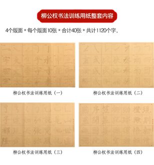 40 Pcs Borstel Kalligrafie Schrift Gevarieerd Chinese Reguliere Script Kalligrafie Schrift Praktijk Copybooks Voor Beginners C Liu Gongquan