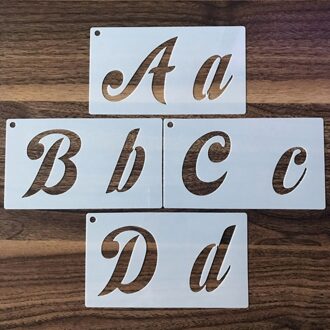 40 Pcs Engels Letters Stencils Set Tekening Sjabloon Heerser Diy Schilderen Template 1XCB