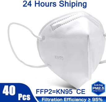 40 Pcs FFP2 KN95 Face Masks masque Anti Flu Dust Mask Facial Protective Mask 95% Filtration maske Safety Mouth Mask Mascarillas