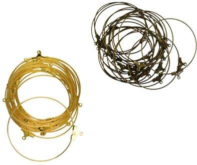 40 Pcs Handgemaakte Kralen Hoop Ronde Oorbellen Bevindingen Voor Vrouwen Sieraden Diy