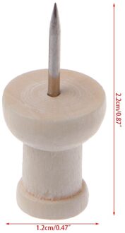 40 Pcs Houten Punaise Creatieve Decoratieve Tekening Push Pins Hout Hoofd Kantoor