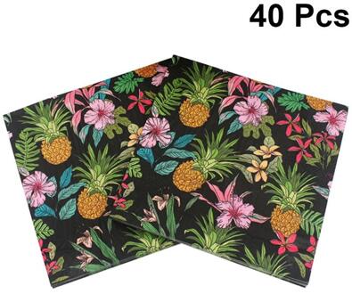40 Pcs Kleurrijke Wegwerp Servetten Papieren Bloem Elegante Servet Comfortabele Servet Voor Thuis Festival Verzamelen Feestartikelen