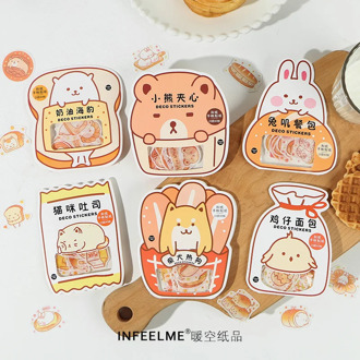 40 pcs/pack cute Bread good weather series Journal Decorative Stickers Scrapbooking Stick Label Diary Stationery Album Stickers