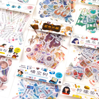 40 Pcs/pack Floral Trees Stationery Sticker Scrapbooking Planner Journal Diary Diy Craft Decorative Label