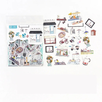 40 pcs /Pack Leisurely Weekend Life Adhensive Stickers Decorative Album Diary Hand Account Decor