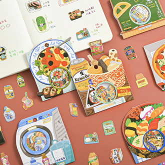 40 pcs/set Japanese Style Delicious Food INS Stickers Scrapbooking DIY Supplies Journaling Sticker Stationery Diary Decor