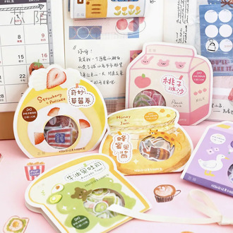 40 pcs/set Simple Sweet Diary Washi Paper Stickers Fresh Cartoon Scrapbooking Diy Stationery Diary Stickers Cute Labels