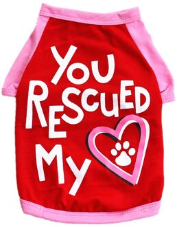 40 # Pet Puppy Zomer Voetafdrukken Vest Kleine Hond Kat Pet Kleding T-shirt rood / M