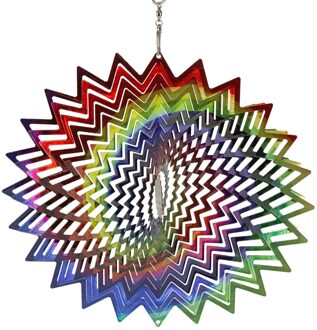 40 # Rvs Wind Spinner- 3D Indoor Outdoor Garden Home Decor Decoratie Windgong Metalen Windchimes B