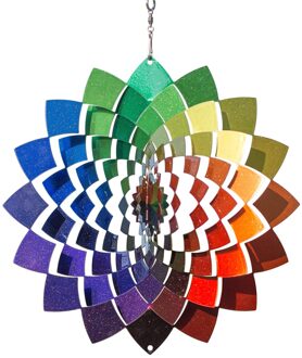 40 # Rvs Wind Spinner- 3D Indoor Outdoor Garden Home Decor Decoratie Windgong Metalen Windchimes