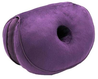 40% Sales! Home Office Multifunctionele Dual Zachte Heup Zitkussen Pluche Vouwen Kussen Paars