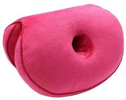 40% Sales! Home Office Multifunctionele Dual Zachte Heup Zitkussen Pluche Vouwen Kussen roos rood