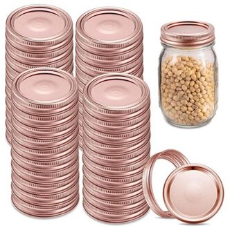 40 Sets Mason Inblikken Pot Deksels En Bands Pot Deksels Lekvrije Split-Type Deksels En Veilige Mason Inblikken jar Caps
