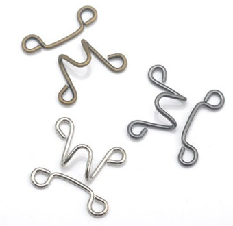 40 Sets/partij Grote Broek Broek Jurk Jeans Haken 13 # Metalen Messing Haak/Oog Nikkel, Zwart, brons Haak + Bar Hij-032 zwart nikkel