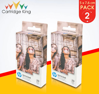 40 Sheet Compatible for HP Sprocket Photo Paper 2x3" for HP Sprocket &Sprocket 2-in-1 Photo Printer Small Zink Sticker Paper
