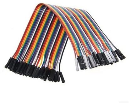 40 STKS in Rij Jumper Wire Dupont Kabel lijn 2.54mm vrouw-vrouw 20 cm Voor Arduino Broodplank