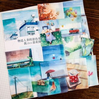 40 stks/pak Creatieve Journal Decoratieve Sticker Label Dagboek Stationaire Japanse Deco Foto Album Sticker Vlokken Scrapbooking 3