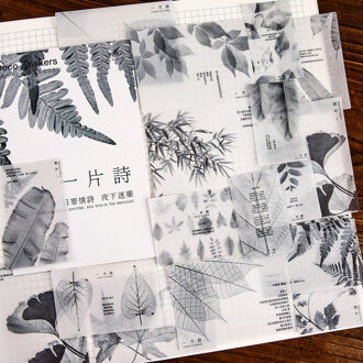 40 stks/pak Creatieve Journal Decoratieve Sticker Label Dagboek Stationaire Japanse Deco Foto Album Sticker Vlokken Scrapbooking 8