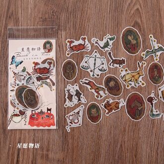 40 Stks/partij Kawaii Briefpapier Stickers Terug In Tijd Retro Dagboek Planner Decoratieve Mobiele Stickers Scrapbooking Diy Craft Stickers xingyuanwuyu