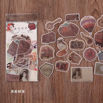40 Stks/partij Kawaii Briefpapier Stickers Terug In Tijd Retro Dagboek Planner Decoratieve Mobiele Stickers Scrapbooking Diy Craft Stickers yinglunshi