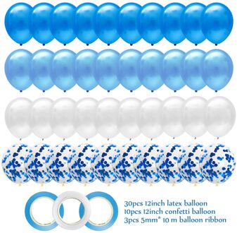 40 Stks/set 12Inch Blauw Ballonnen Zijn Een Meisje Jongen Baby Shower Geslacht Onthullen Verjaardag Party Diy Decoratie Babyshower Volwassen bruiloft