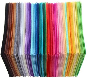 40 Stks/set Niet-geweven Vilt Polyester Doek Vilt Diy Bundel Voor Naaien Pop Handgemaakte Craft Dikke Huis decor Kleurrijke