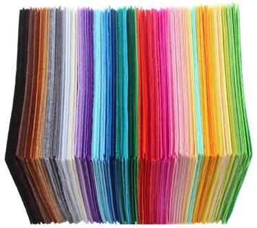 40 Stks/set Niet-geweven Vilt Polyester Doek Vilt Diy Bundel Voor Naaien Pop Handgemaakte Craft Dikke Huis decor Kleurrijke