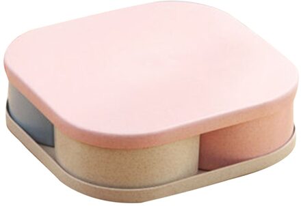 40 # Stro Verdeeld Fruitschaal Creatieve Platen Opbergdoos Gedroogd Fruit Snack Platen Verdeeld Snoep Dessertbord Container