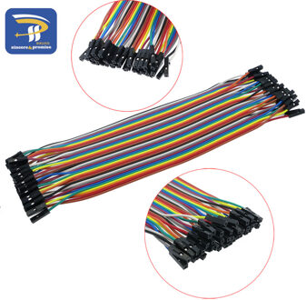 40 Stuks In Rij Dupont Kabel 20Cm 2.54Mm 1pin 1P-1P Vrouwelijke Naar Vrouwelijke Jumper Draad Voor Arduino Breadboard