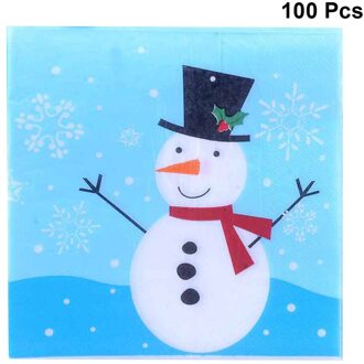 40 Stuks Kerstmissneeuwman Gedrukt Servetten Decoratieve Tissue Diner Papieren Handdoek Feestartikelen zoals getoond 1
