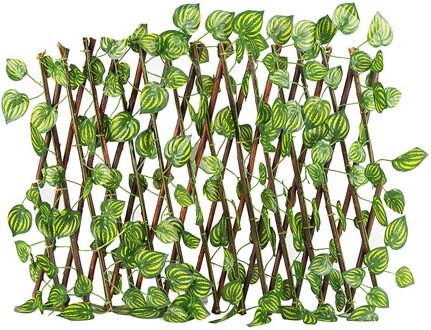 40 # Uitbreiden Trellis Hek Intrekbare Hek Kunstmatige Tuin Plant Hek Uv Beschermd Privacy Screen Hekwerk, Trellis