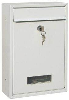 40% Verkoop! Outdoor Afsluitbare Wandmontage Opknoping Ijzer Post Brief Doos Street Mailbox Met Key Krant Doos wit