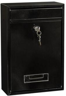 40% Verkoop! Outdoor Afsluitbare Wandmontage Opknoping Ijzer Post Brief Doos Street Mailbox Met Key Krant Doos zwart