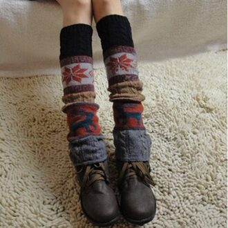 40 # Vrouwen Beenwarmers Lange Sokken Winter Warme Beenwarmers Cable Knit Gebreide Haak Hoge Lange Sokken Leggings гетры Женские