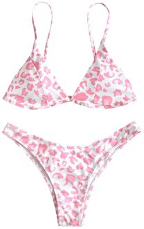 40 # Vrouwen Leopard Push-Up Bikini Set Luipaard Afdrukken Badmode Badpak Bh Beach Bikini Set Badpak Beachwear badmode