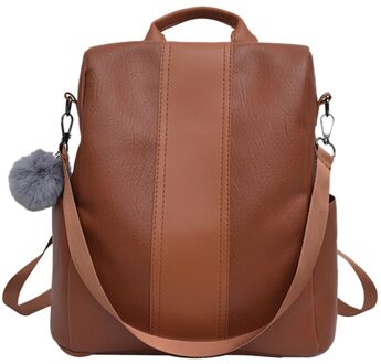 40 # Vrouwen Rugzak Outdoor Eenvoudige Rits Contrast Kleur Rugzak Reistas Mochila Schooltassen Rugzak Vrouwen Рюкзак bruin