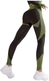 40 # Vrouwen Yoga Broek Hoge Taille Stretch Workout Leggings Geweven Booty Panty Fitness Running Sport Leggings Брюки Женские S / GN