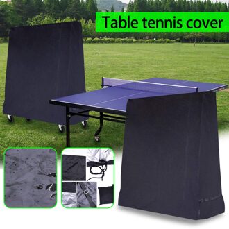 40 # Waterdicht Tafeltennis Tafel Beschermhoes Stofdicht Cover Voor Indoor Outdoor Verstelbare Multifunctionele Zwarte Draagbare