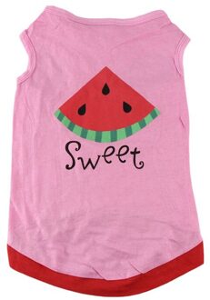 40 # Zomer Leuke Kleine Hond Puppy Kat Kleding Watermeloen Gedrukt Roze Vest