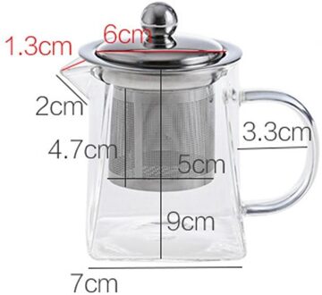 400/500ML Hoge Temperatuur Glazen Theepot Chinese Thee Set Puer Waterkoker Koffie Glas Maker Handig Office Tea Pot met Filter 400ml