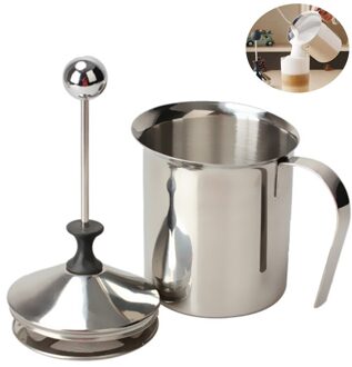 400/800Ml Handmatige Melkopschuimer Rvs Cappuccino Melk Creamer Schuim Mesh Koffie Foamer Creamer Keuken Applicance 400ml