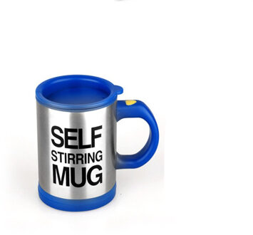 400 Ml Mokken Automatische Elektrische Lazy Zelf Roeren Mok Cup Koffie Melk Mengen Mok Smart Rvs Sap Mix Cup drinkware donker blauw
