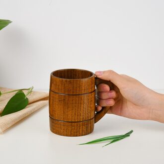 400 Ml Natuur Jujube Houten Thee Cup Met Handvat Bier Koffie Hout Water Cup Heatproof Partij Drinkware Cups