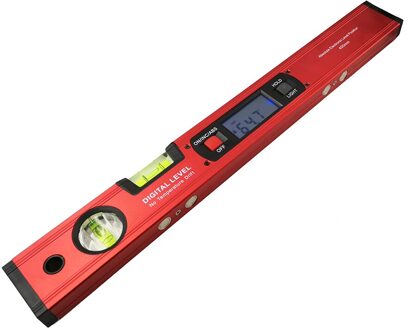 400 Mm Digitale Gradenboog Hoekzoeker Inclinometer Elektronische Level 360 Graden Met/Zonder Magneten Niveau Hoek Helling Test Heerser rood met magnets